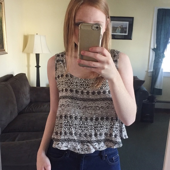 American Rag Brown Floral Patterned Tank - Picture 6 of 6